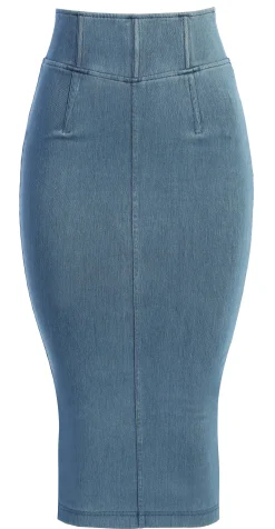 ANITA LONG DENIM SKIRT