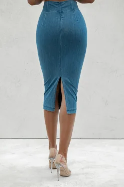 ANITA LONG DENIM SKIRT