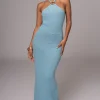 Aqua Overseas Halter Maxi Dress