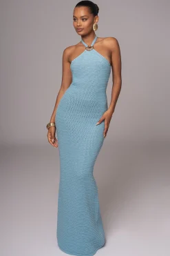 Aqua Overseas Halter Maxi Dress