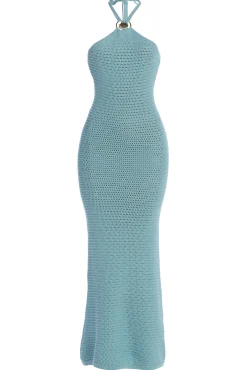 Aqua Overseas Halter Maxi Dress