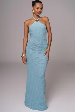 Aqua Overseas Halter Maxi Dress