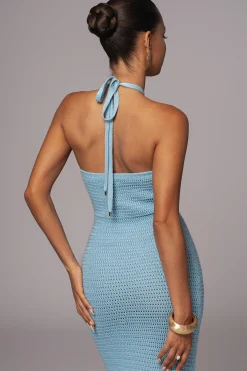 Aqua Overseas Halter Maxi Dress