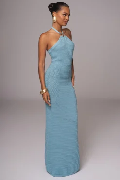 Aqua Overseas Halter Maxi Dress
