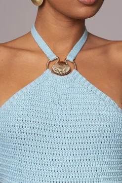 Aqua Overseas Halter Maxi Dress