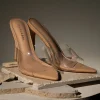 Beige Adora Clear Strap Heel