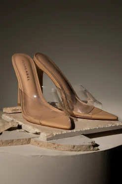 Beige Adora Clear Strap Heel