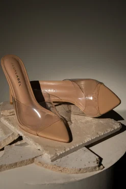 Beige Adora Clear Strap Heel