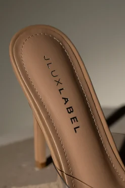 Beige Adora Clear Strap Heel