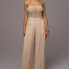 Beige After Sunset Pleated Pants