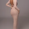 Beige Autumn Knit Maxi Dress