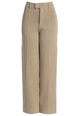Beige Back In Business Knit Trousers