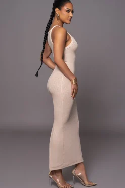 Beige Back To You Maxi Dress