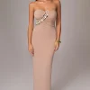 Beige Clarisse One Shoulder Dress