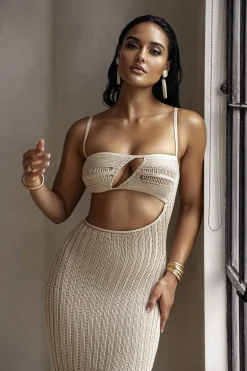 Beige Coastal Escape Dress