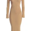 Beige Dakotah Midi Dress
