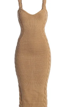 Beige Daria Sweater Knit Dress