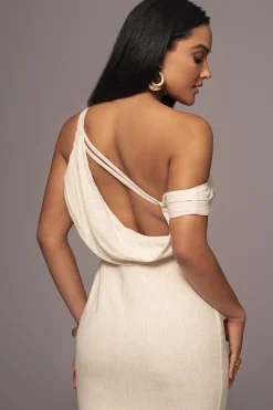 Beige Escape Linen Dress