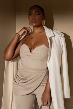 Beige Falling For You Corset
