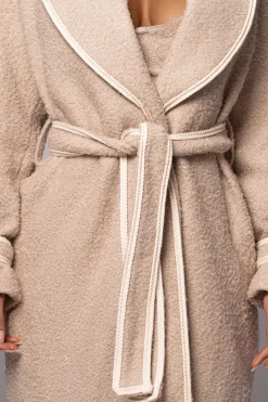Beige Fit For Success Boucle Coat