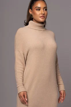 Beige Hartley Knit Maxi Dress