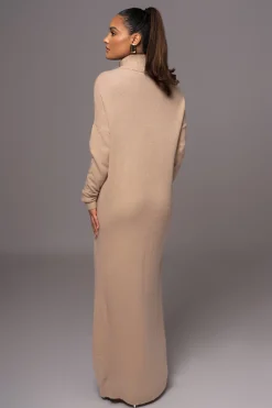 Beige Hartley Knit Maxi Dress
