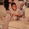 Beige Home For The Holidays Kids Pajama Set