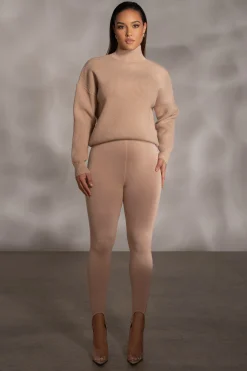 Beige Jenni Turtleneck Sweater Top
