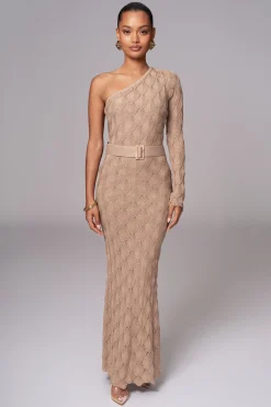 Beige La Costa One Shoulder Dress