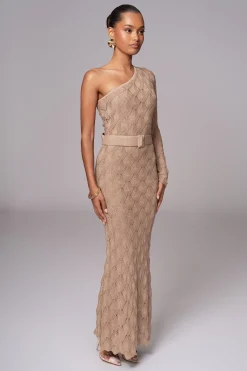 Beige La Costa One Shoulder Dress