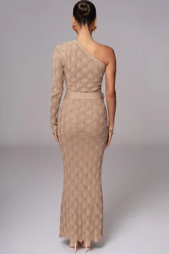 Beige La Costa One Shoulder Dress