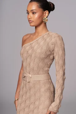 Beige La Costa One Shoulder Dress