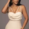 Beige Linen Visions Of You Dress
