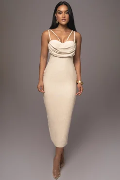 Beige Linen Visions Of You Dress