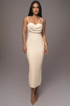 Beige Linen Visions Of You Dress
