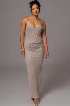 Beige Lush Life Maxi Dress