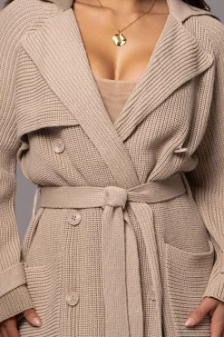 Beige Maxinne Knit Coat