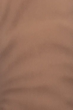 Beige Mesh Essentials Tank Bodysuit Undergarment