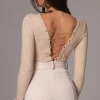 Beige Pegasus Chain Bodysuit