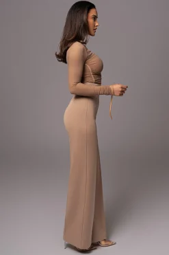 Beige Santiana Turtleneck Top