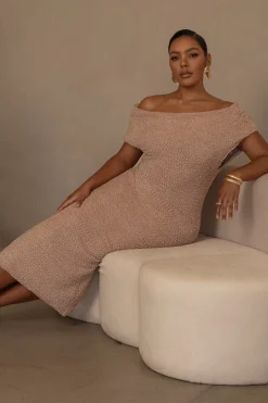 Beige Shayna Knit Maxi Dress