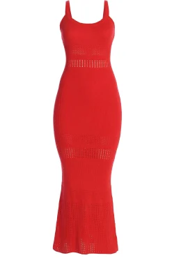 Berry Palm Springs Knit Maxi Dress