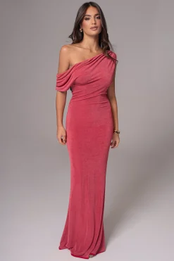 Berry/Red Classic Elegance Reversible Maxi Dress