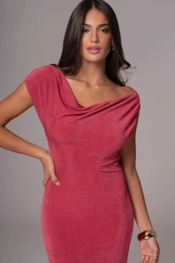 Berry/Red Classic Elegance Reversible Maxi Dress