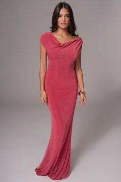 Berry/Red Classic Elegance Reversible Maxi Dress