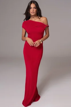 Berry/Red Classic Elegance Reversible Maxi Dress