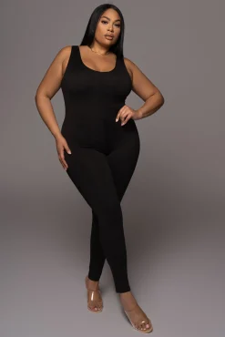 Black Alo Double Layer Jumpsuit