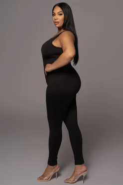Black Alo Double Layer Jumpsuit