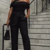 Black Asymmetrical Draped Trousers