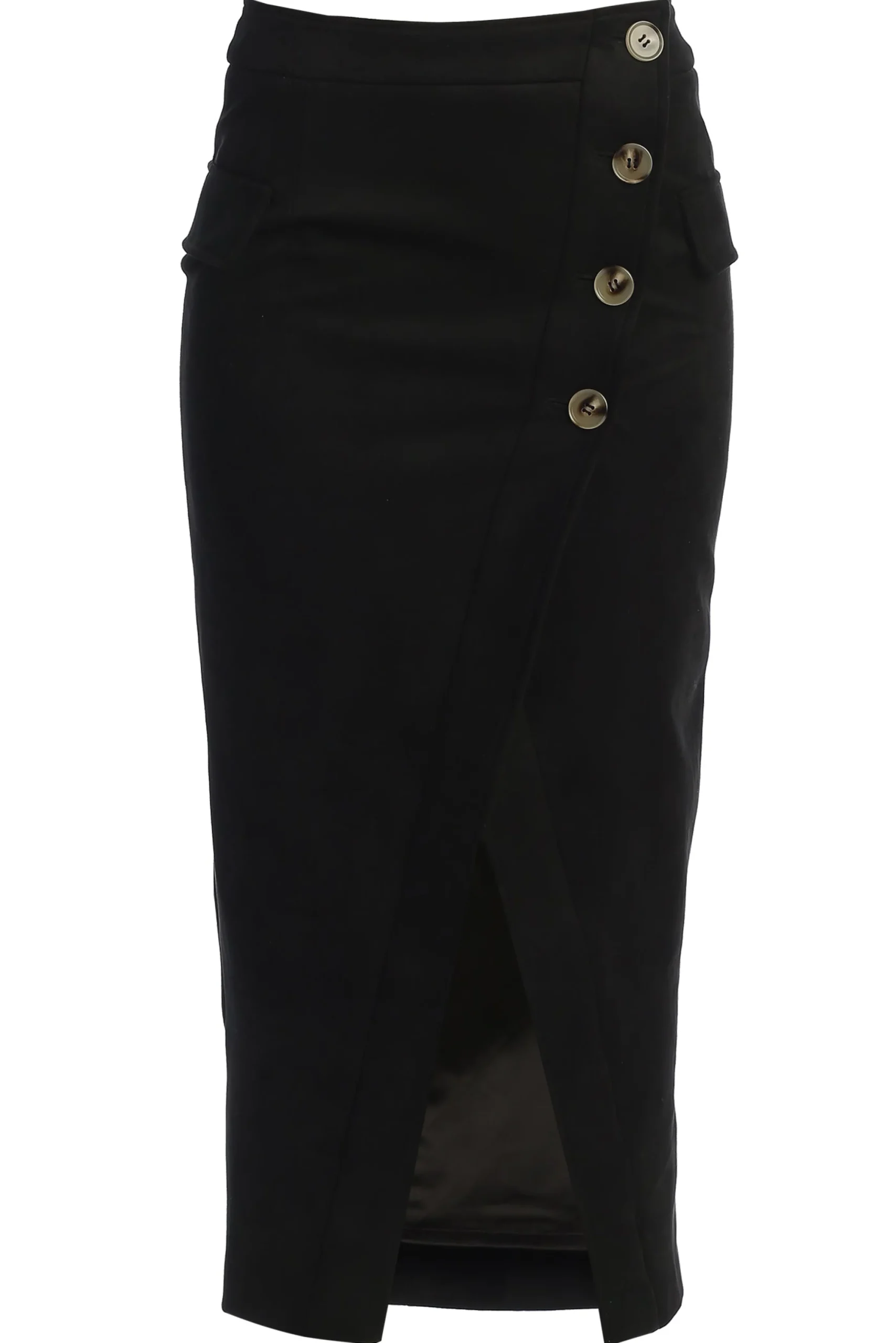 Black Audrey Suede Midi Skirt